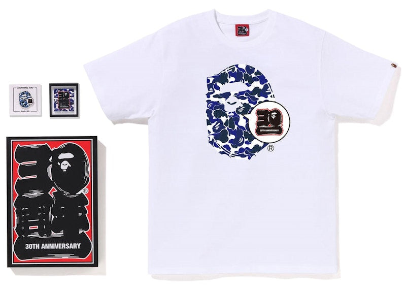BAPE Online Bape 30th Anniversary Ape Head Tee Set White