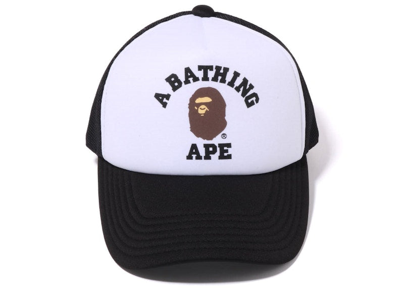 BAPE College Mesh Cap Black
