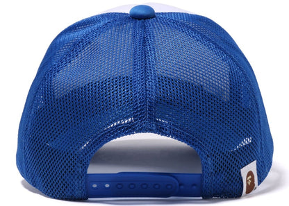 BAPE College Mesh Cap Blue