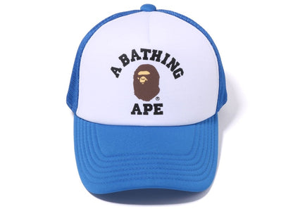 BAPE College Mesh Cap Blue