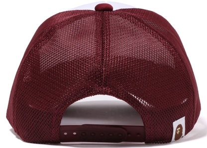 BAPE College Mesh Cap Burgundy