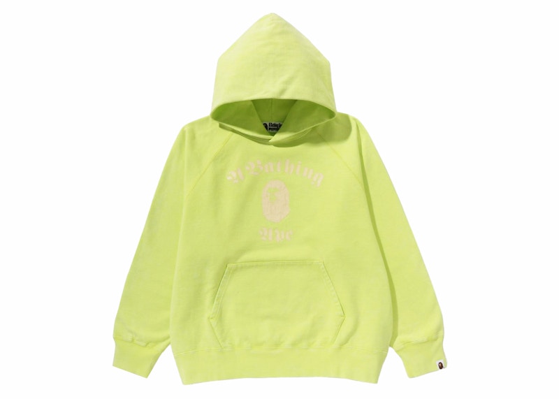 BAPE Overdye Pullover Relaxed Fit Hoodie Yellow