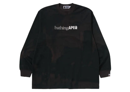 BAPE Overprint Logo Relaxed Fit L/S Tee Black