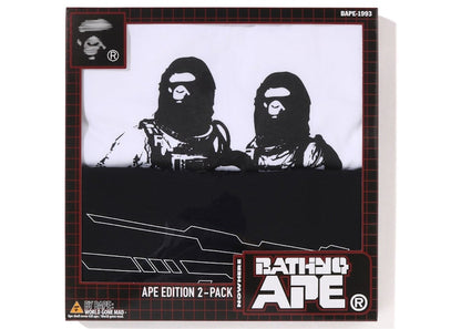 BAPE Package Box #1 Tee (Set of 2) Black White