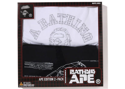 BAPE Package Box #2 Tee (Set of 2) Black White