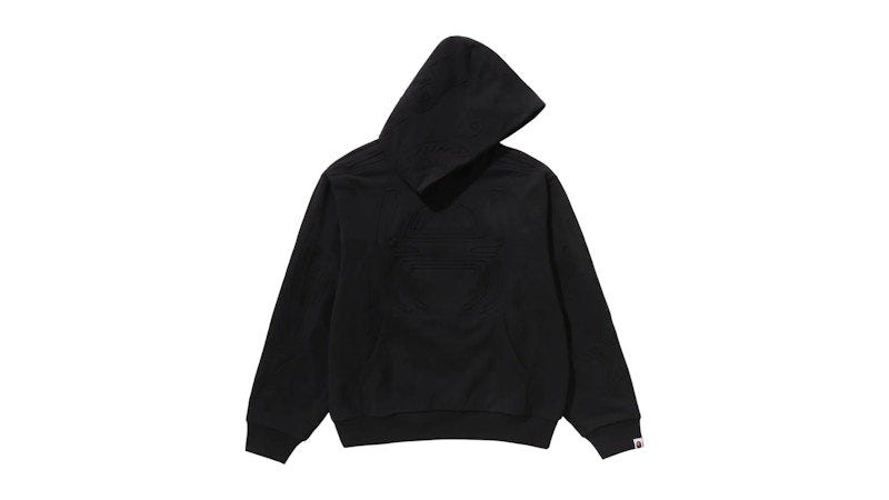 BAPE Padded Shark Cropped Fit Pullover Hoodie Black