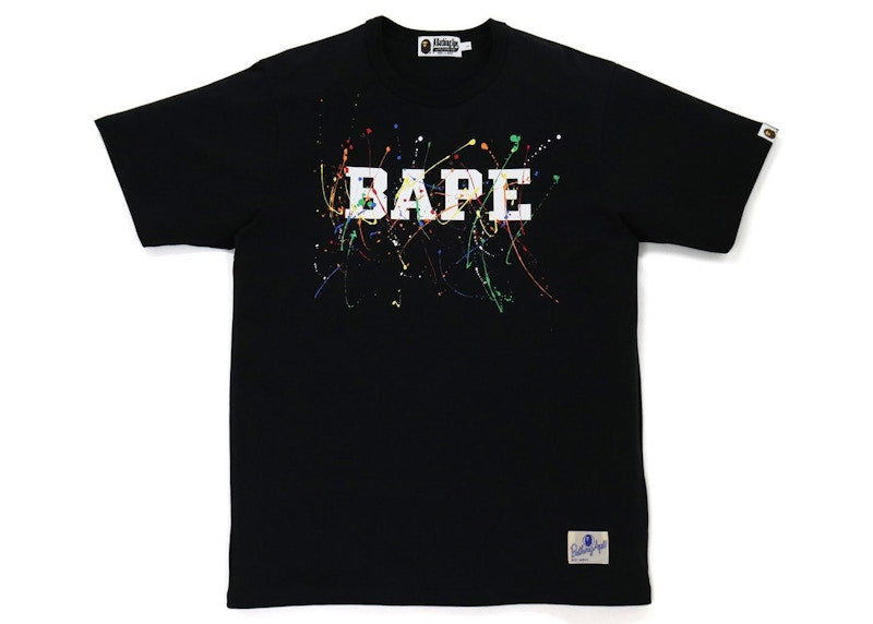 BAPE Paint Splatter Tee Black