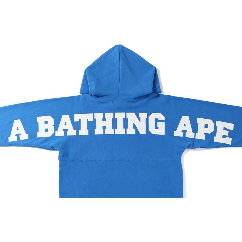 BAPE Pastel Color Big Logo Wide Pullover Hoodie Blue