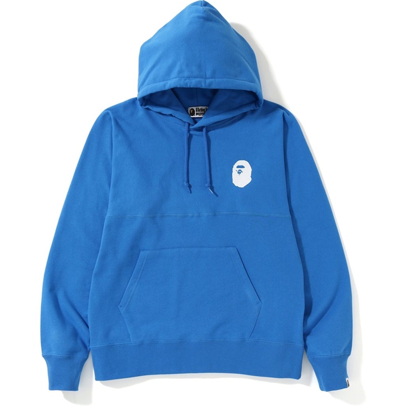 BAPE Pastel Color Big Logo Wide Pullover Hoodie Blue