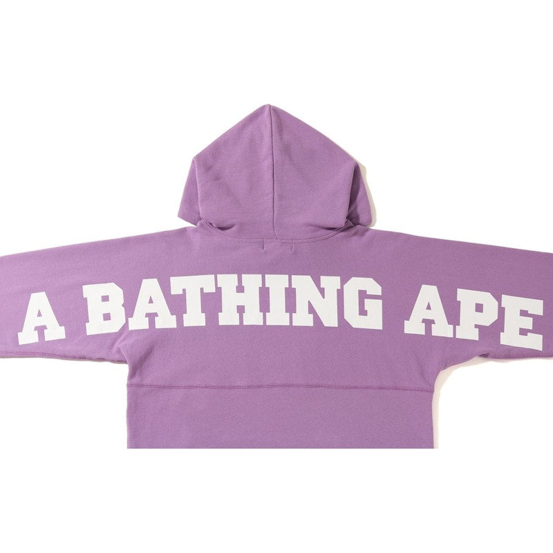 BAPE Pastel Color Big Logo Wide Pullover Hoodie Purple