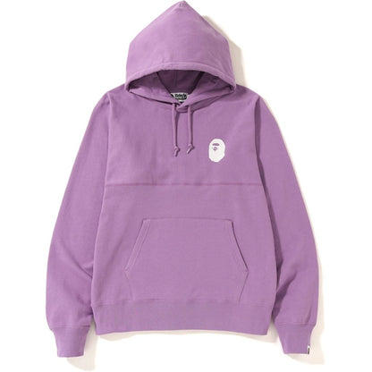 BAPE Pastel Color Big Logo Wide Pullover Hoodie Purple