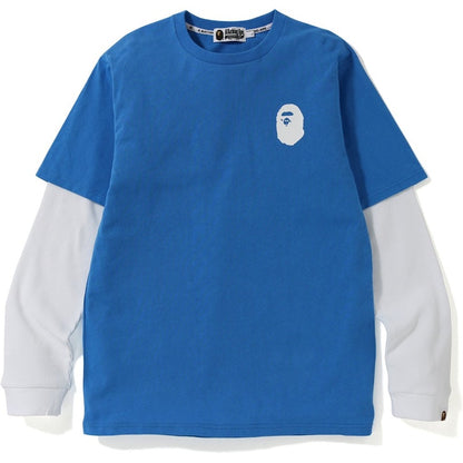 BAPE Pastel Color Layered L/S Tee Blue