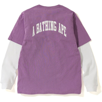 BAPE Pastel Color Layered L/S Tee Purple