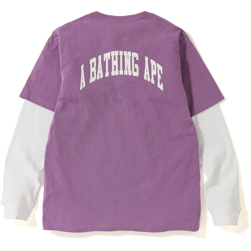 BAPE Pastel Color Layered L/S Tee Purple