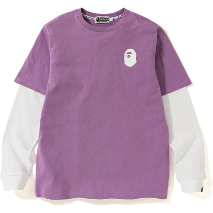 BAPE Pastel Color Layered L/S Tee Purple