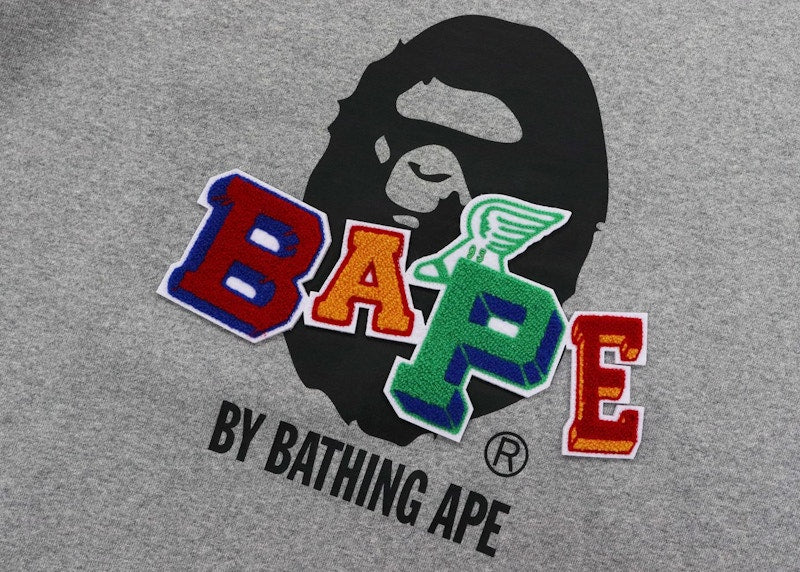 BAPE Patch Crewneck Grey