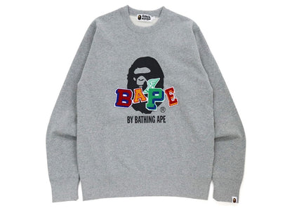 BAPE Patch Crewneck Grey
