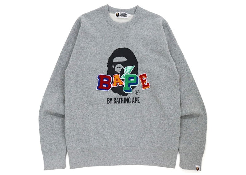 BAPE Patch Crewneck Grey