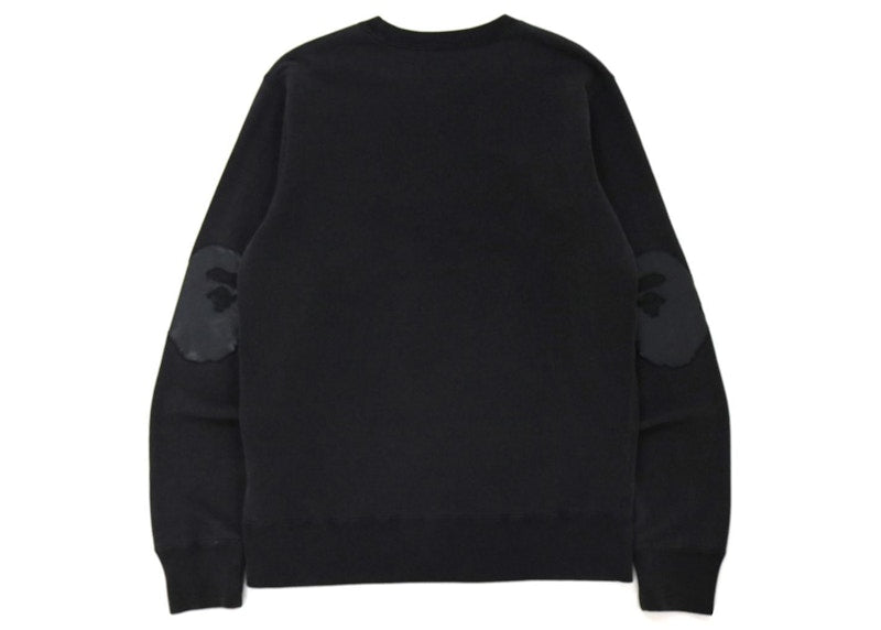 BAPE Patch Indigo Crewneck Black