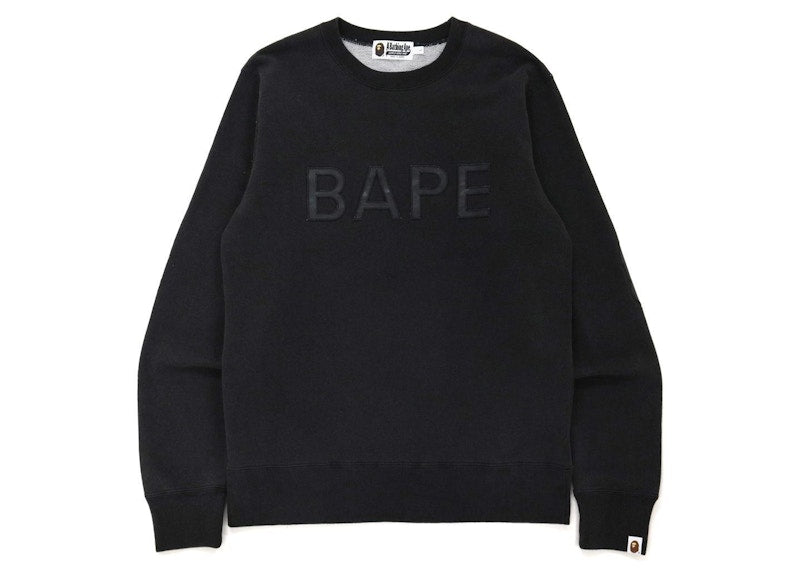 BAPE Patch Indigo Crewneck Black