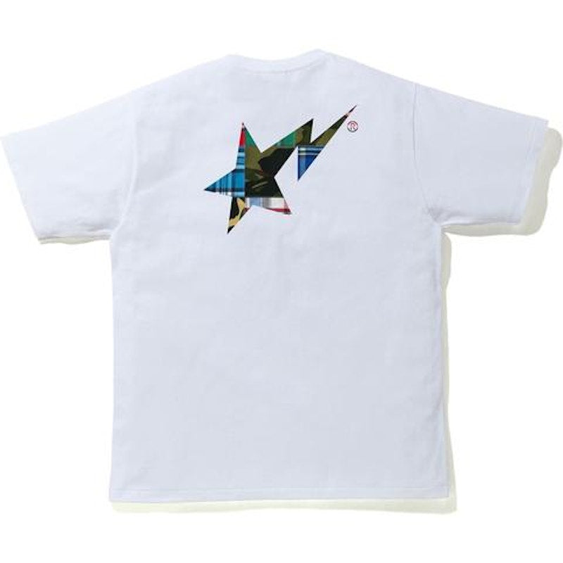 BAPE Patchwork Bapesta Logo T-shirt White