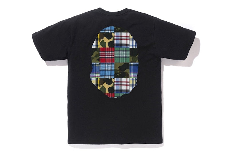 BAPE Patchwork Big Ape Head Tee Black