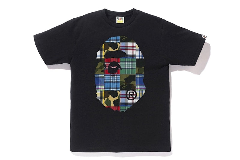 BAPE Patchwork Big Ape Head Tee Black