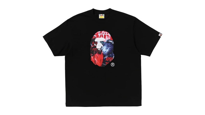 BAPE Photo Print Ape Head Relaxed Fit Tee Black