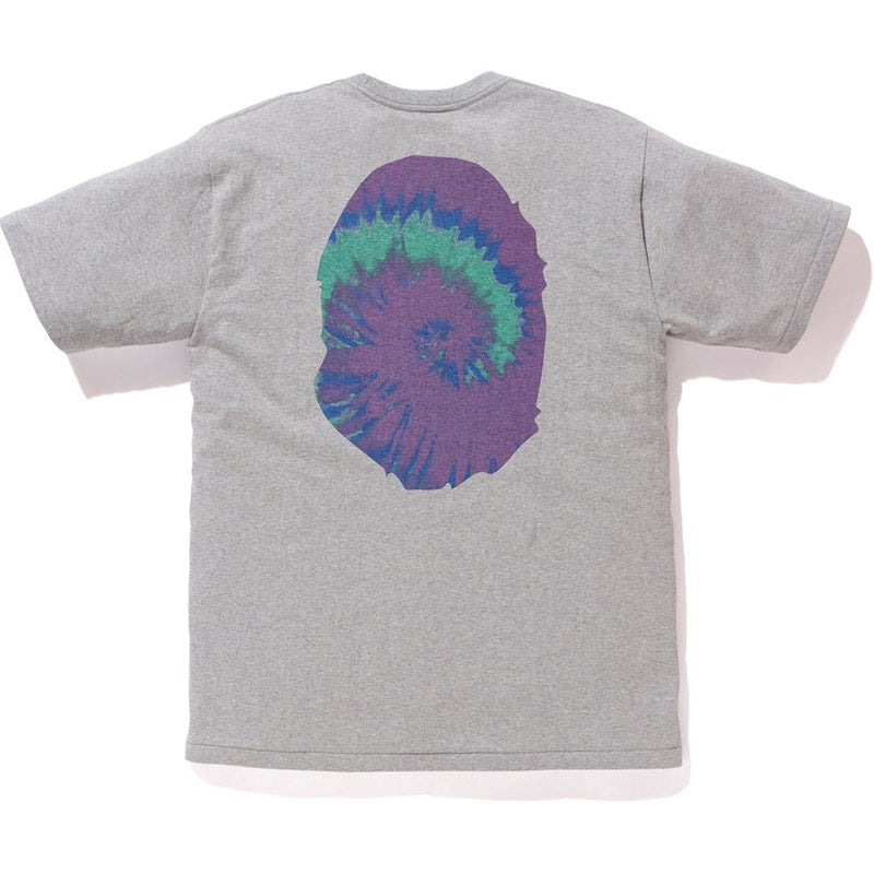 BAPE Pigment Tie Dye Big Ape Head Tee Grey/Purple
