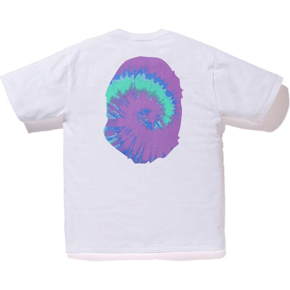 BAPE Pigment Tie Dye Big Ape Head Tee White/Purple