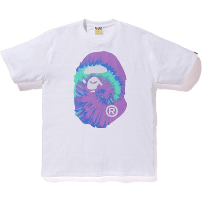 BAPE Pigment Tie Dye Big Ape Head Tee White/Purple