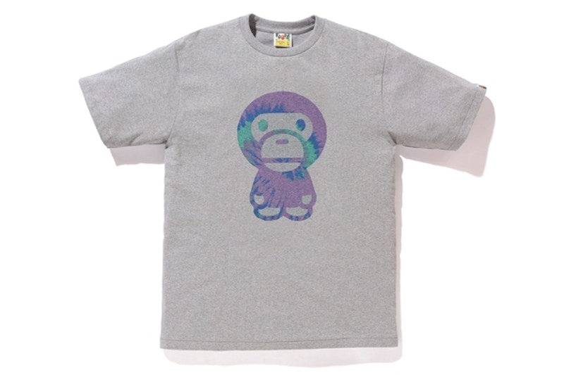 BAPE Pigment Tie Dye Big Baby Milo Tee Grey/Purple