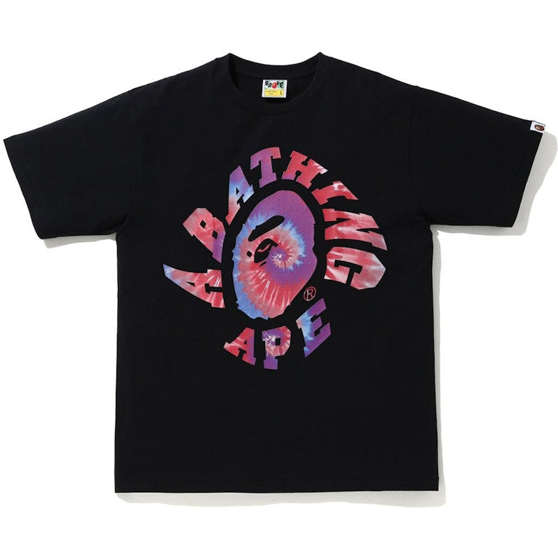 BAPE Pigment Tie Dye Twist College T-shirt Black/Red