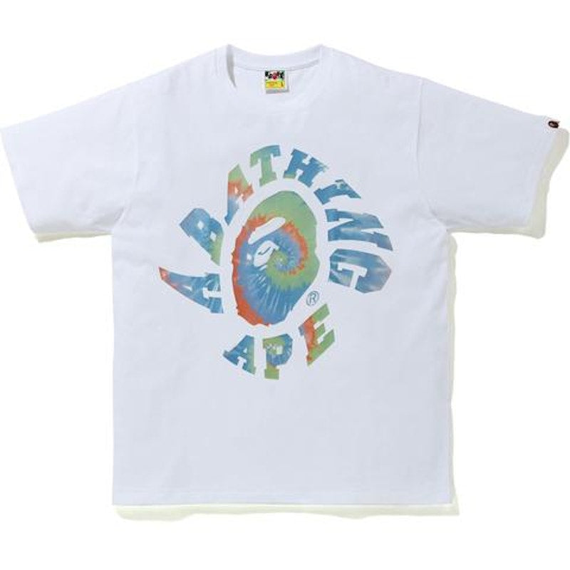 BAPE Pigment Tie Dye Twist College T-shirt White/Sax
