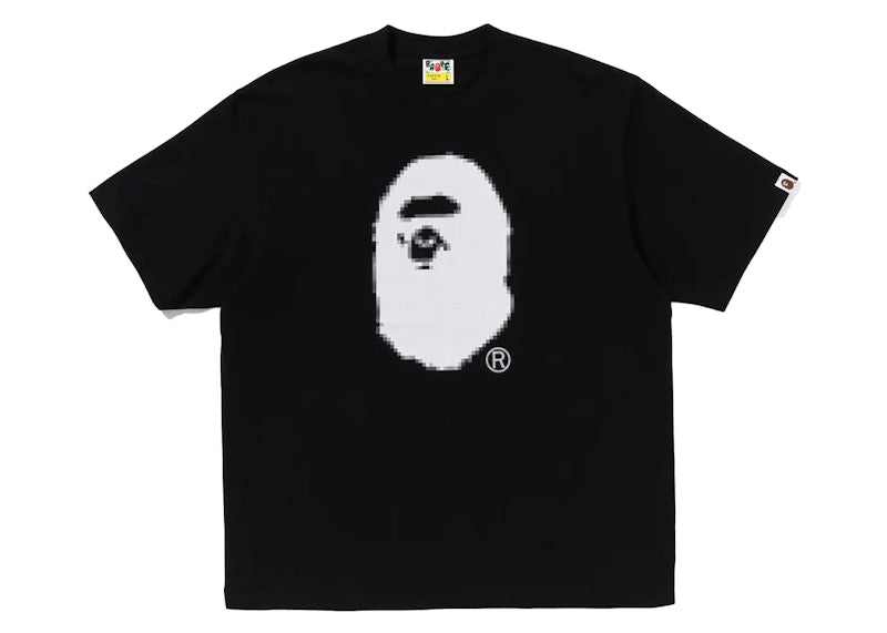 BAPE Pixel Ape Head Relaxed Fit Tee Black