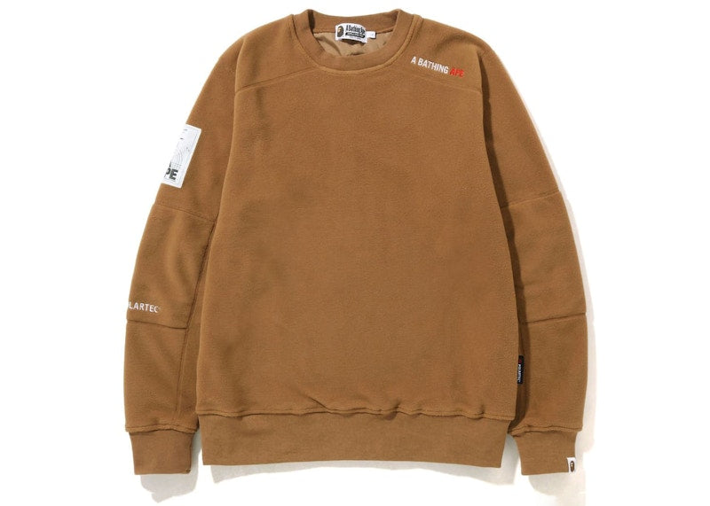BAPE Polartech Wide Fit Crewneck Beige