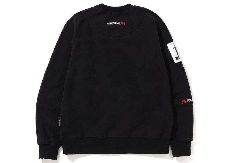 BAPE Polartech Wide Fit Crewneck Black