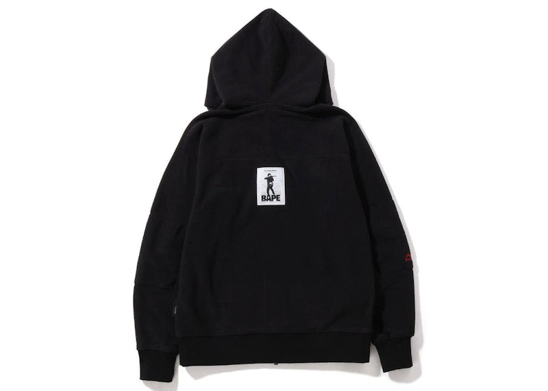 BAPE Polartech Wide Fit Full Zip Hoodie Black