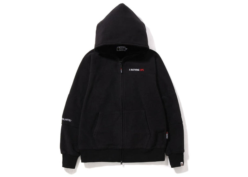 BAPE Polartech Wide Fit Full Zip Hoodie Black