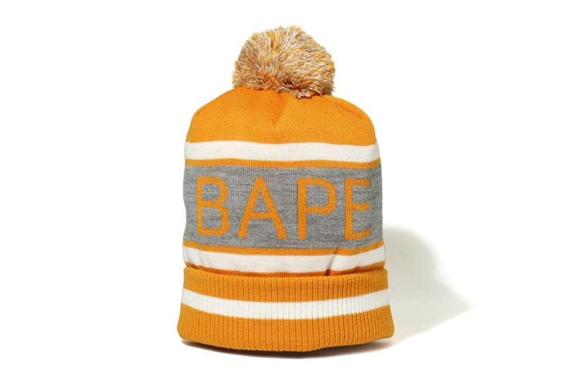 BAPE Pom Pom Knit Cap Orange
