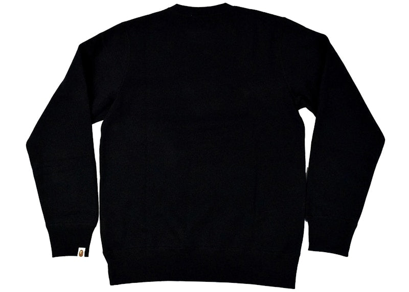 BAPE Premium Happy New Year Ape Head Logo Crewneck (SS22) Black