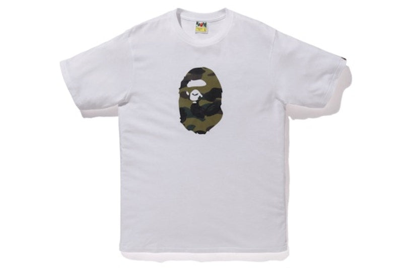 BAPE Premium Summer Bag 1st Camo Ape Head Tee White/Green