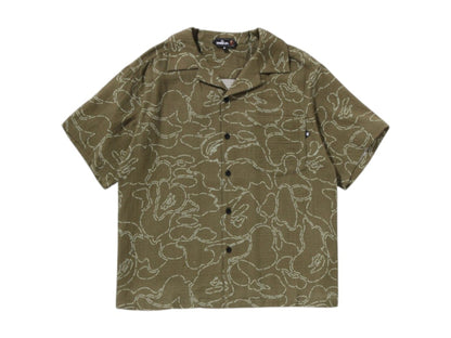 BAPE Printed Casual S/S Shirt Beige
