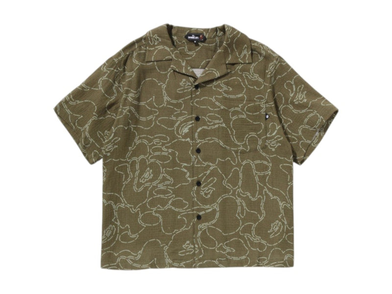BAPE Printed Casual S/S Shirt Beige
