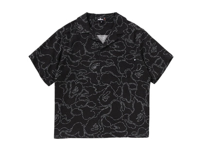 BAPE Printed Casual S/S Shirt Black
