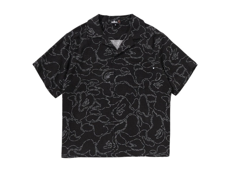 BAPE Printed Casual S/S Shirt Black