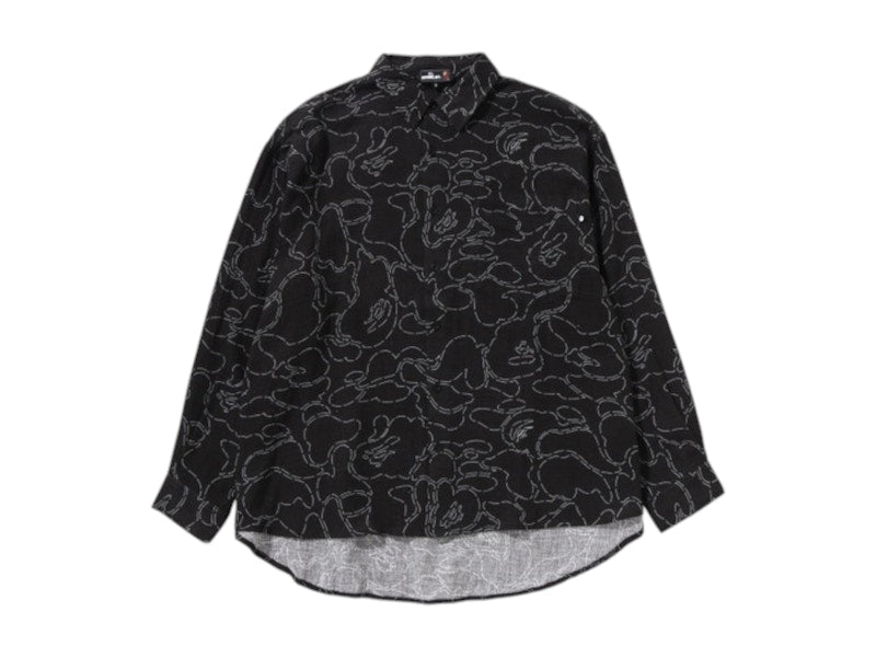 BAPE Printed Casual Shirt Black