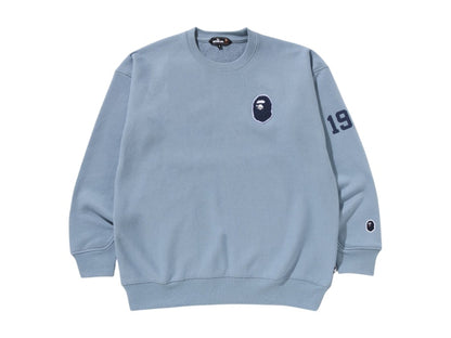 BAPE Pull Over Crewneck Sweat Shirt Sax