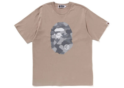 BAPE Radiation Camo Big Ape Head Tee Beige