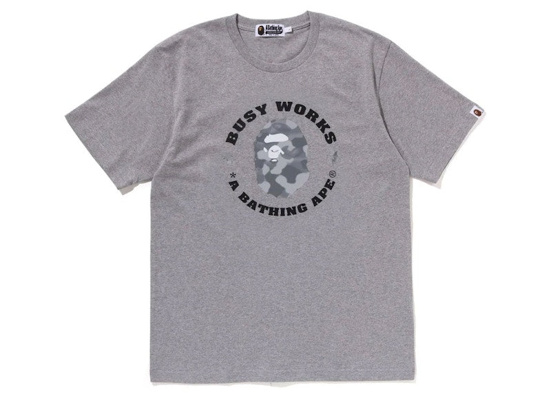 BAPE Radiation Camo Busy Works Tee Gray